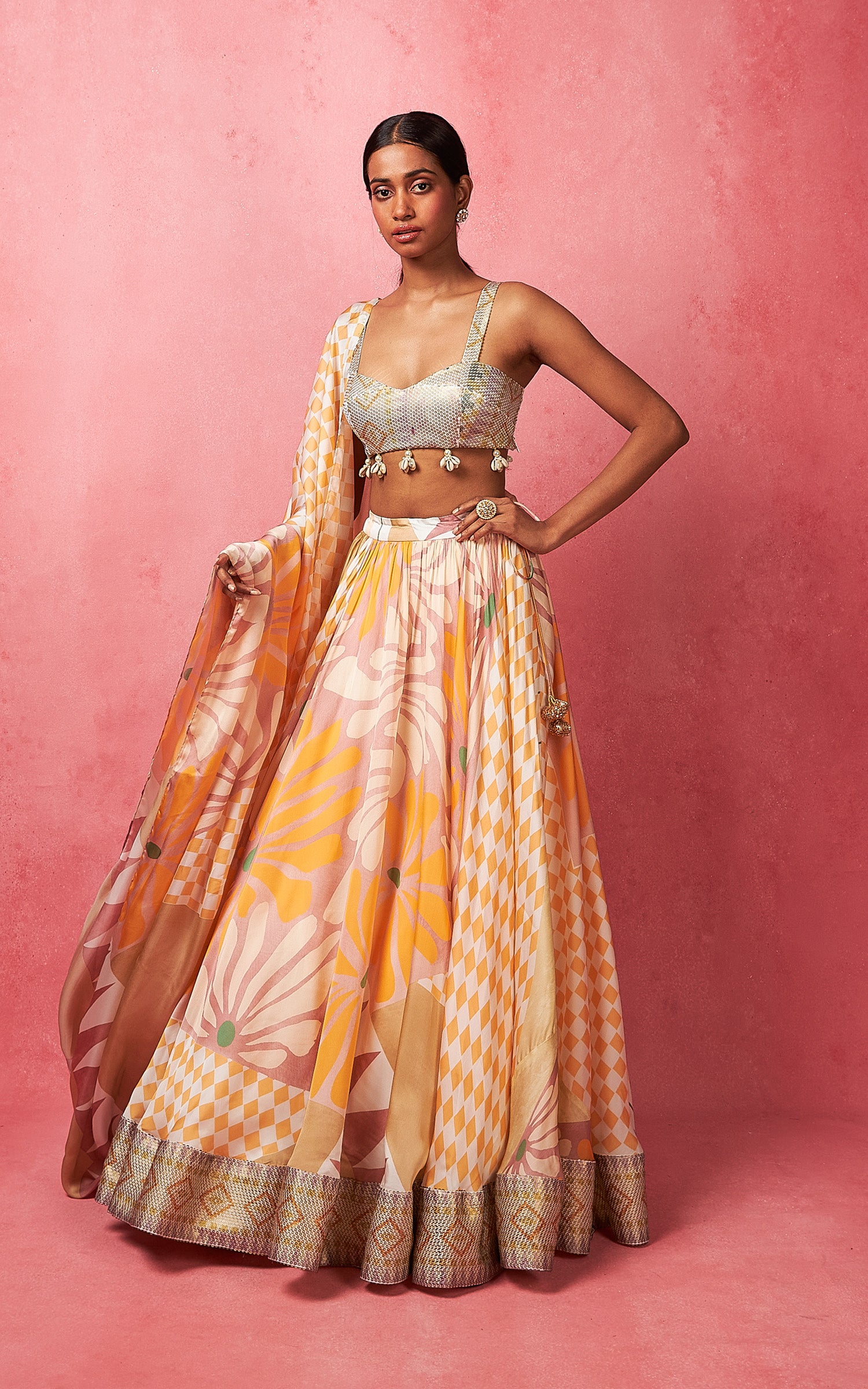 Vritika Mustard Lehenga Set